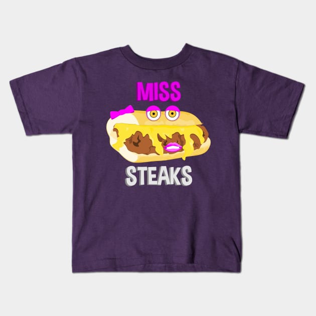 Miss Steaks Kids T-Shirt by DansLogoShop